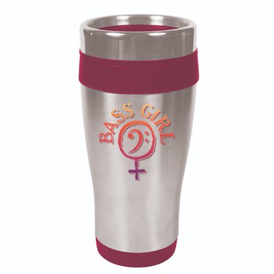 Bass Guitar Clef Bass Girl For Female Bassist & Bass Player 16oz Travel Tumbler