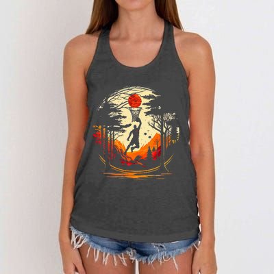 Basketball Game Coach Court Sport Player Fan Women's Knotted Racerback Tank