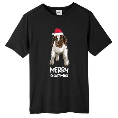 Boer Goat Christmas Merry Goatmas Tall Fusion ChromaSoft Performance T-Shirt