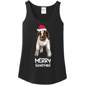 Boer Goat Christmas Merry Goatmas Ladies Essential Tank