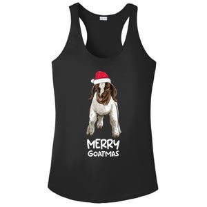 Boer Goat Christmas Merry Goatmas Ladies PosiCharge Competitor Racerback Tank