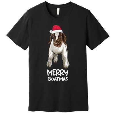 Boer Goat Christmas Merry Goatmas Premium T-Shirt