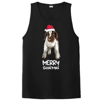 Boer Goat Christmas Merry Goatmas PosiCharge Competitor Tank