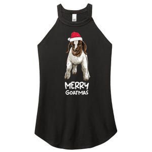 Boer Goat Christmas Merry Goatmas Women's Perfect Tri Rocker Tank