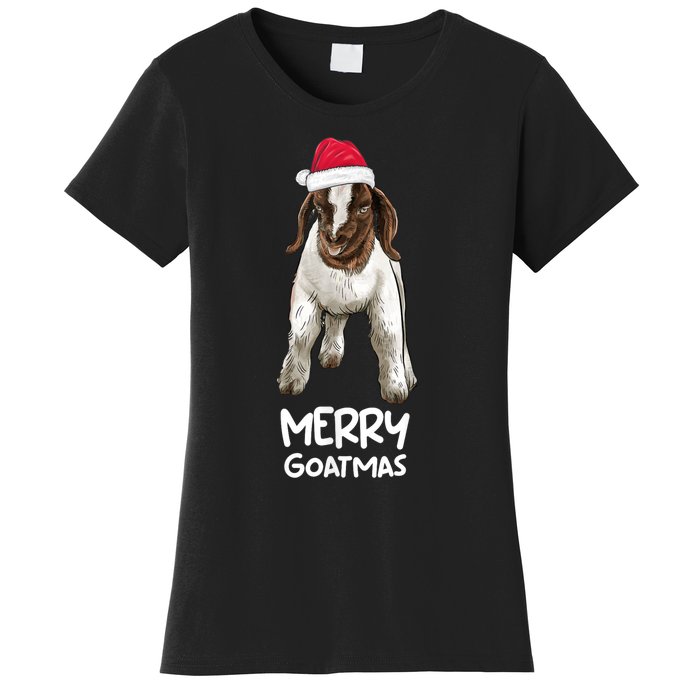 Boer Goat Christmas Merry Goatmas Women's T-Shirt