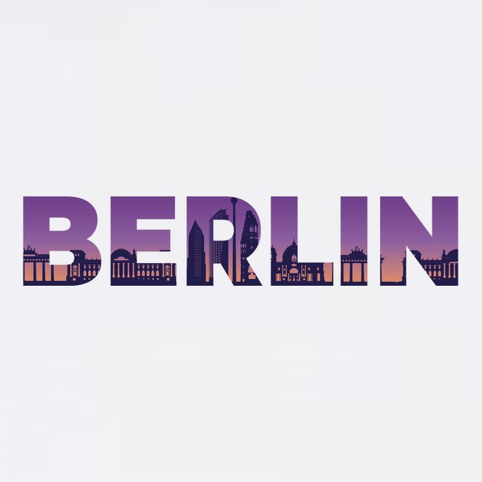 Berlin Germany City Flatbill Hat