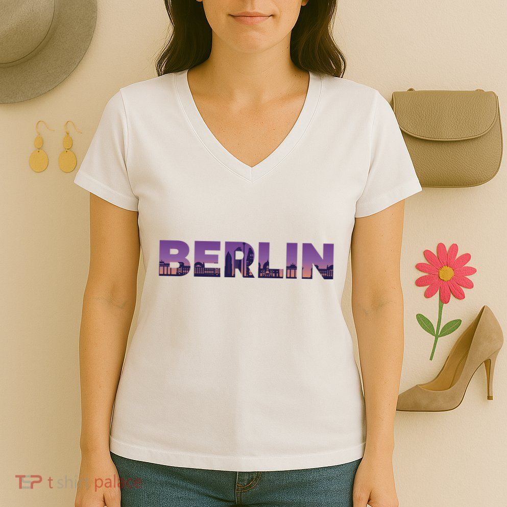 Berlin Germany City Women's V-Neck T-Shirt