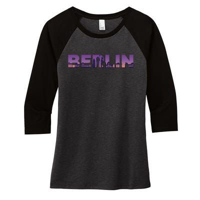 Berlin Germany City Women's Tri-Blend 3/4-Sleeve Raglan Shirt