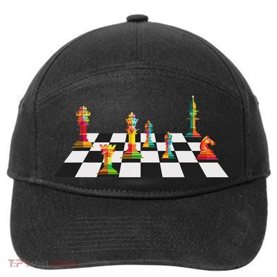 Board Gamer Chess Tournament Chess Piece Checkmate Chess  7-Panel Snapback Hat