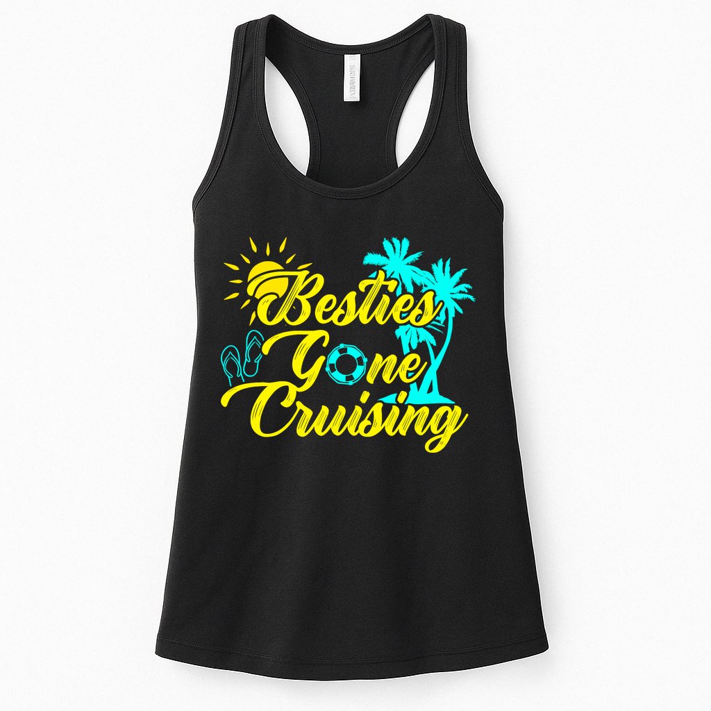 Besties Gone Cruise Matching Girl Trip Cruising Vacation Womens Tank Top