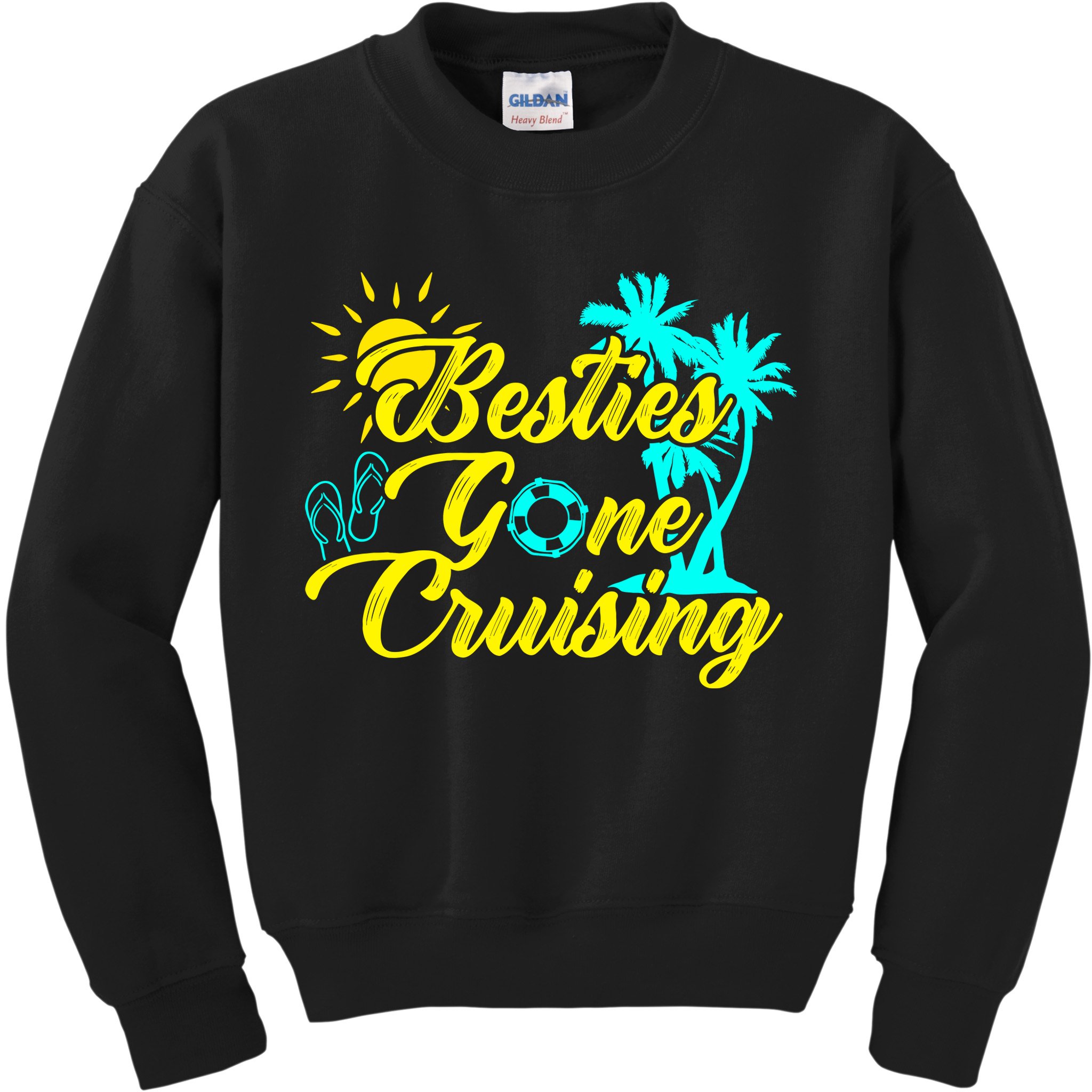 Besties Gone Cruise Matching Girl Trip Cruising Vacation Kids Sweatshirt