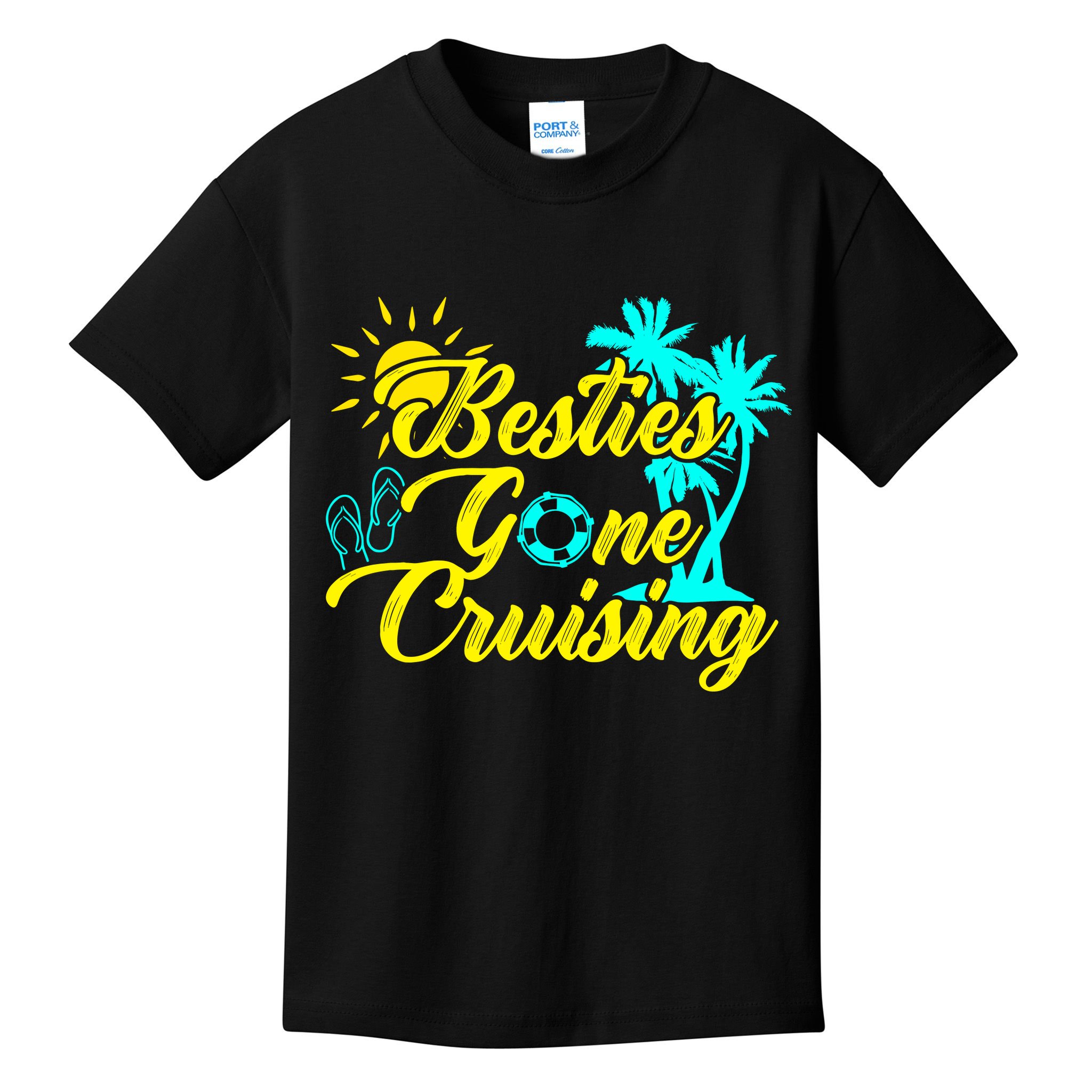 Besties Gone Cruise Matching Girl Trip Cruising Vacation Kids T-Shirt