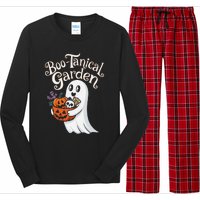 Bootanical Garden Cute Ghost Halloween Long Sleeve Pajama Set