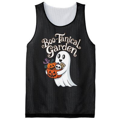 Bootanical Garden Cute Ghost Halloween Mesh Reversible Basketball Jersey Tank