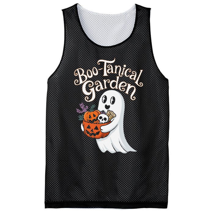 Bootanical Garden Cute Ghost Halloween Mesh Reversible Basketball Jersey Tank