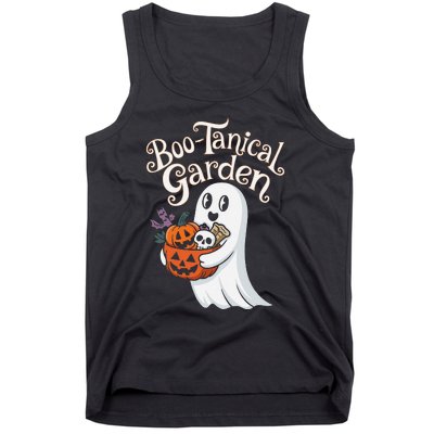 Bootanical Garden Cute Ghost Halloween Tank Top