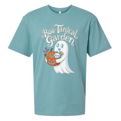 Bootanical Garden Cute Ghost Halloween Sueded Cloud Jersey T-Shirt