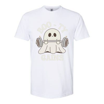 Booty Gains Cute Spooky Season Halloween Ghost Gym Softstyle® CVC T-Shirt