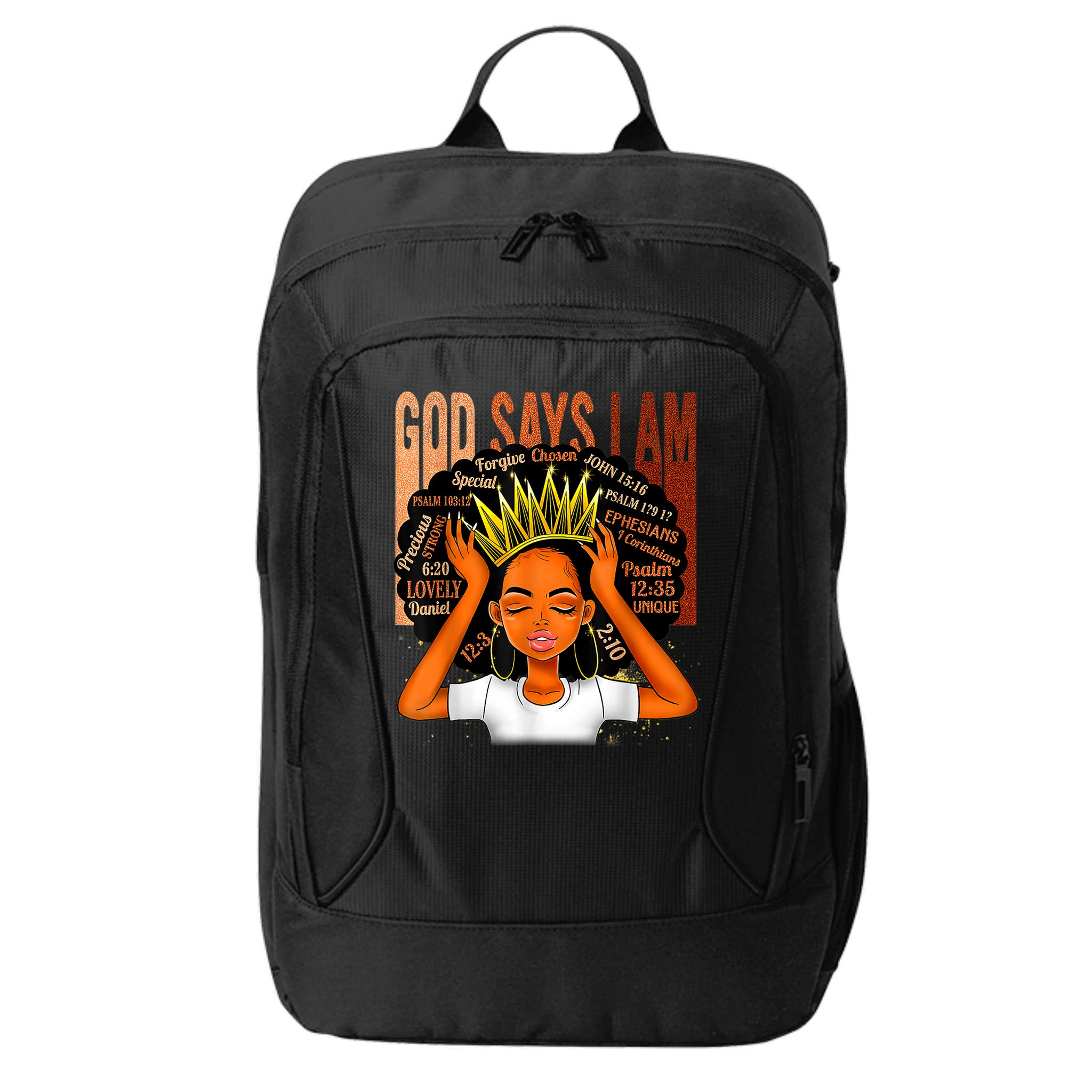 Black Girl Crown God Says I Am Black Melanin History Month City Backpack