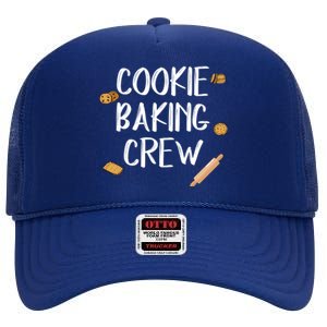 Bake Gift Cookie Baking Crew Baker Tees Christmas Funny Gift High Crown Mesh Back Trucker Hat