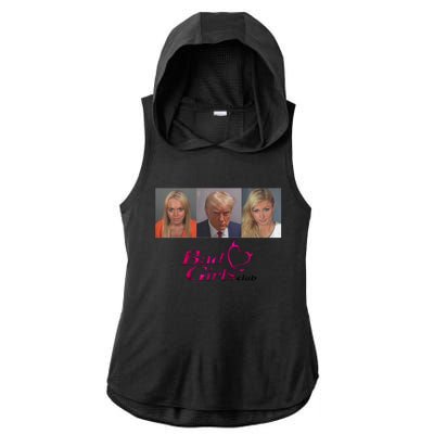 Bad Girls Club Trump 2024 Ladies PosiCharge Tri-Blend Wicking Draft Hoodie Tank