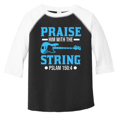 Bass Guitar Christian Praise Worship Bible Verse Bass Player Toddler Fine Jersey T-Shirt