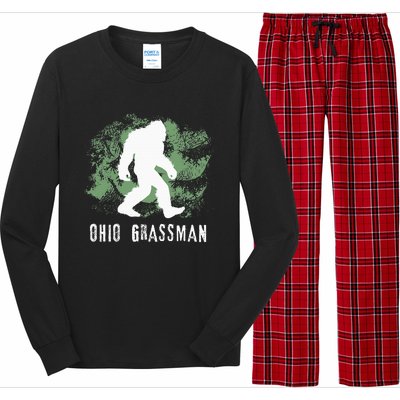 Bigfoot Grassman Cryptid Ohio Valley Park Sasquatch Long Sleeve Pajama Set