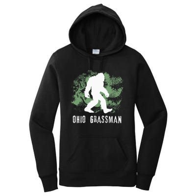 Bigfoot Grassman Cryptid Ohio Valley Park Sasquatch Women's Pullover Hoodie