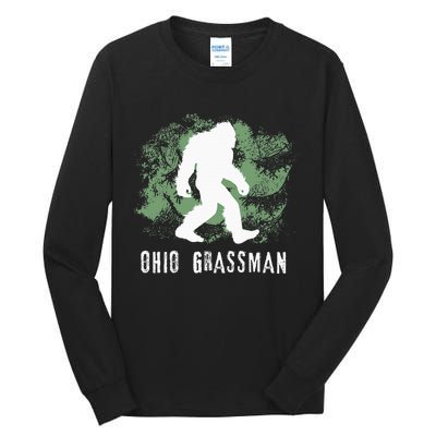 Bigfoot Grassman Cryptid Ohio Valley Park Sasquatch Tall Long Sleeve T-Shirt