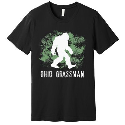 Bigfoot Grassman Cryptid Ohio Valley Park Sasquatch Premium T-Shirt