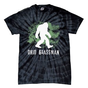 Bigfoot Grassman Cryptid Ohio Valley Park Sasquatch Tie-Dye T-Shirt