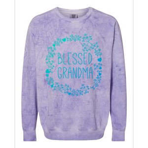 Blessed Grandma Christian Religious Funny Gift Best Grammy Ever Funny Gift Colorblast Crewneck Sweatshirt