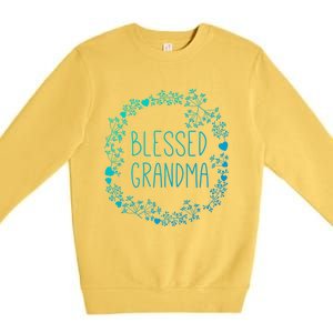 Blessed Grandma Christian Religious Funny Gift Best Grammy Ever Funny Gift Premium Crewneck Sweatshirt