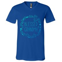 Blessed Grandma Christian Religious Funny Gift Best Grammy Ever Funny Gift V-Neck T-Shirt