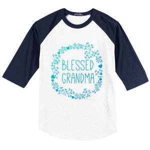 Blessed Grandma Christian Religious Funny Gift Best Grammy Ever Funny Gift Baseball Sleeve Shirt