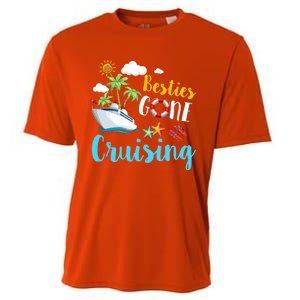 Besties Gone Cruise Matching Trip Cruising Vacation Cool Gift Cooling Performance Crew T-Shirt