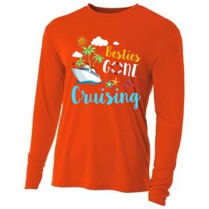 Besties Gone Cruise Matching Trip Cruising Vacation Cool Gift Cooling Performance Long Sleeve Crew