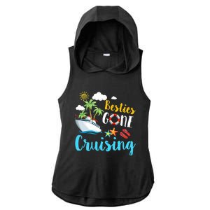 Besties Gone Cruise Matching Trip Cruising Vacation Cool Gift Ladies PosiCharge Tri-Blend Wicking Draft Hoodie Tank