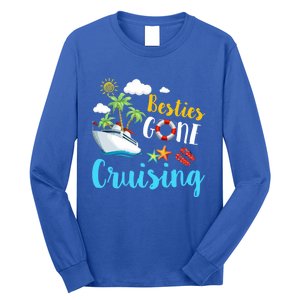 Besties Gone Cruise Matching Trip Cruising Vacation Cool Gift Long Sleeve Shirt