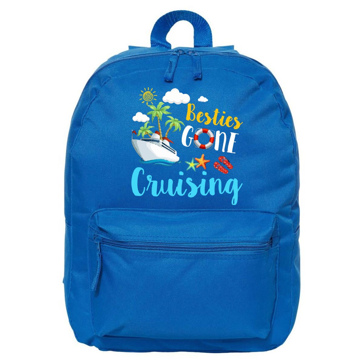 Besties Gone Cruise Matching Trip Cruising Vacation Cool Gift 16 in Basic Backpack