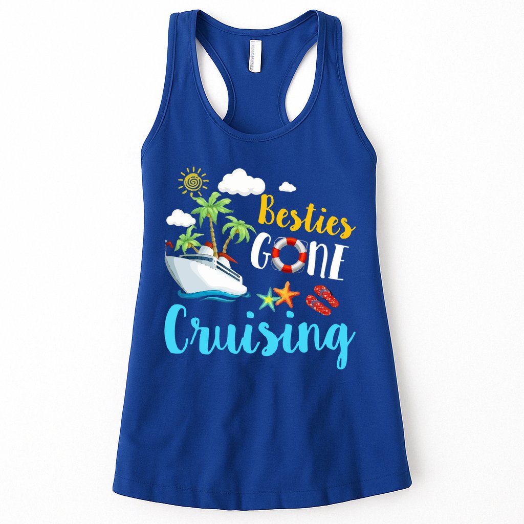 Besties Gone Cruise Matching Trip Cruising Vacation Cool Gift Womens Tank Top