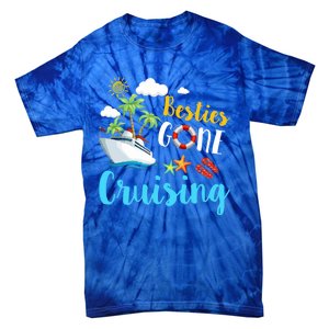 Besties Gone Cruise Matching Trip Cruising Vacation Cool Gift Tie-Dye T-Shirt