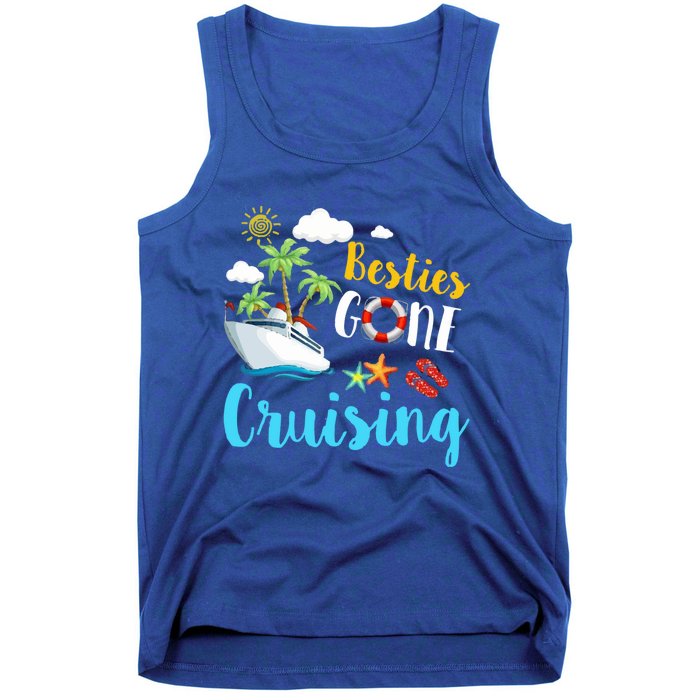 Besties Gone Cruise Matching Trip Cruising Vacation Cool Gift Tank Top