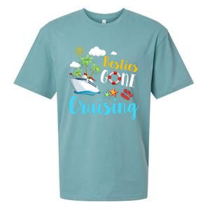 Besties Gone Cruise Matching Trip Cruising Vacation Cool Gift Sueded Cloud Jersey T-Shirt