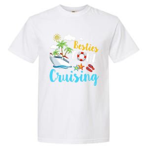 Besties Gone Cruise Matching Trip Cruising Vacation Cool Gift Garment-Dyed Heavyweight T-Shirt