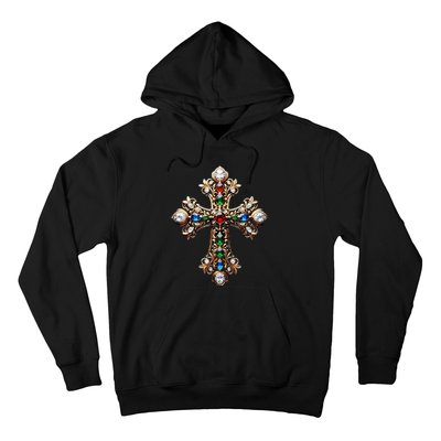 Baroque Gold Cross Hoodie