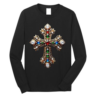 Baroque Gold Cross Long Sleeve Shirt