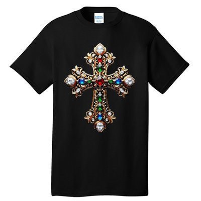 Baroque Gold Cross Tall T-Shirt