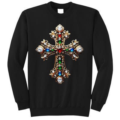 Baroque Gold Cross Tall Sweatshirt