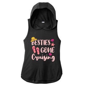 Besties Gone Cruising Ladies Friends Cruise Vacay Gift Ladies PosiCharge Tri-Blend Wicking Draft Hoodie Tank